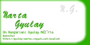 marta gyulay business card